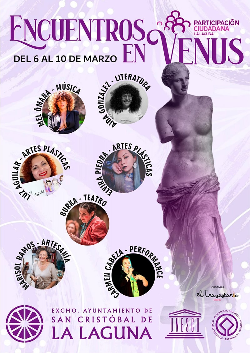 cartel evento encuentros en venus ayuntamiento de san cristobal de la laguna